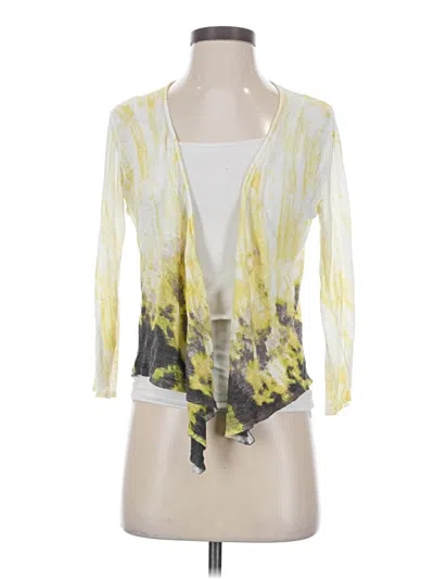 Pre-owned Nic + Zoe Cardigan Sweater In Yellow