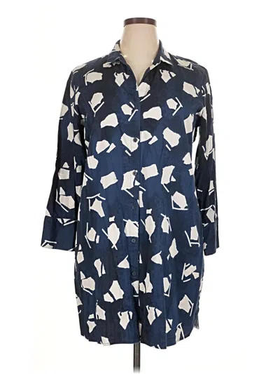 Pre-owned Nic + Zoe Casual Dress In Blue