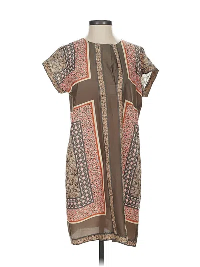 Pre-owned Nic + Zoe Casual Dress In Brown