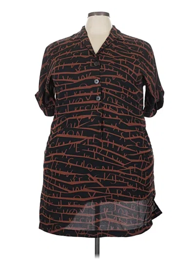 Pre-owned Nic + Zoe Casual Dress In Brown