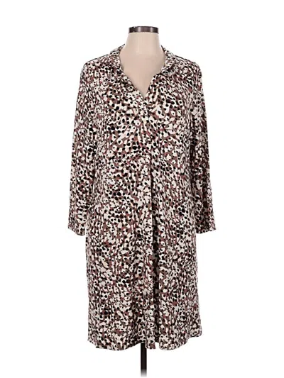 Pre-owned Nic + Zoe Casual Dress In Brown