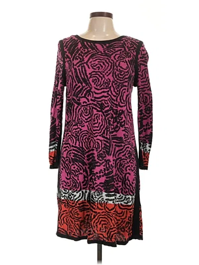 Pre-owned Nic + Zoe Casual Dress In Burgundy