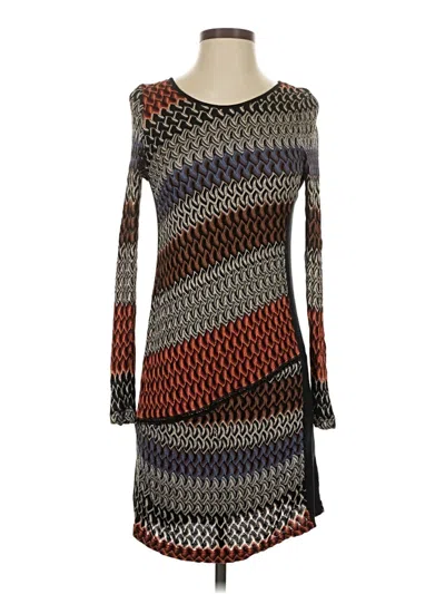 Pre-owned Nic + Zoe Casual Dress In Gray