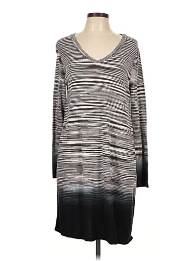 Pre-owned Nic + Zoe Casual Dress In Gray