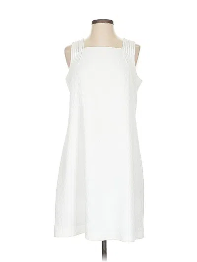 Pre-owned Nic + Zoe Casual Dress In White