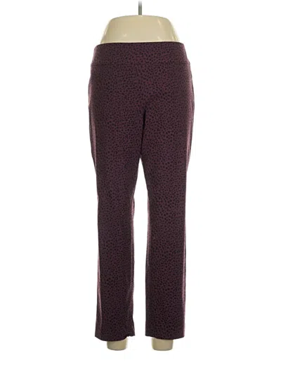 Pre-owned Nic + Zoe Casual Pants In Burgundy