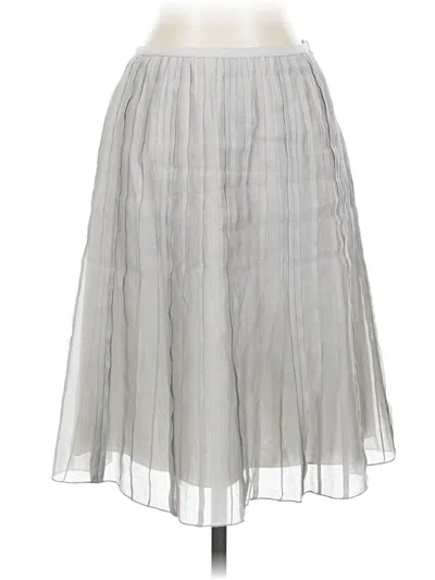 Pre-owned Nic + Zoe Casual Skirt In Silver
