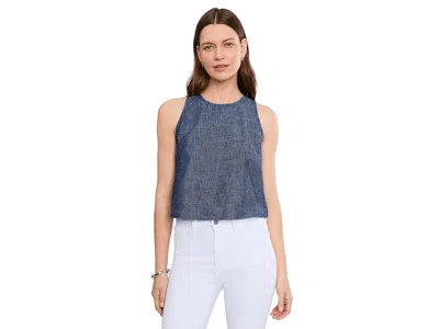 Nic + Zoe Chambray Mix Stevie Tank Top In Indigo Mix In Blue