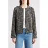 Nic + Zoe Nic+zoe Chevron Tweed Bomber Jacket