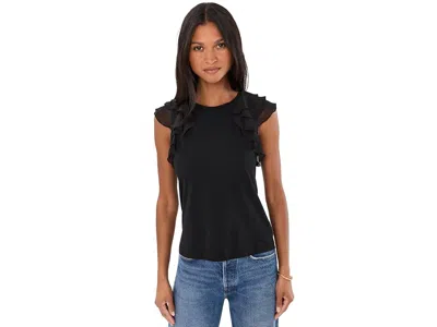 Nic + Zoe Chiffon Drift Top Women's Clothing Black Onyx: Lg