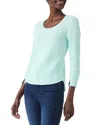 Nic + Zoe Nic+zoe Chill Out Thermal Sweater In Blue