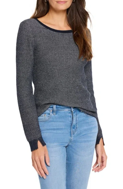 Nic + Zoe Nic+zoe Chill Out Sweater In Dark Indigo