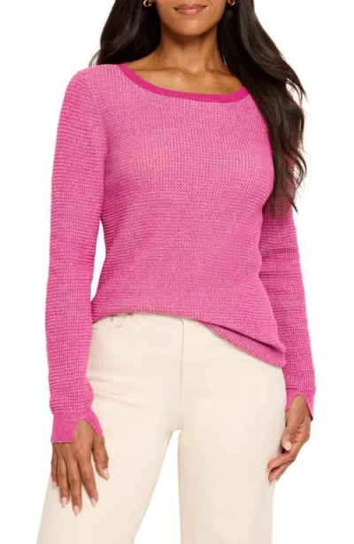 Nic + Zoe Nic+zoe Chill Out Sweater In Orchid Petal
