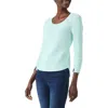 Nic + Zoe Nic+zoe Chill Out Thermal Sweater In Seafoam