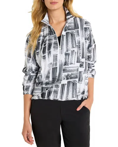 Nic + Zoe City Blocks Tech Stretch Popover In Black Multi