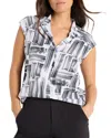 Nic + Zoe City Blocks Tech Stretch Snap Neck Tank