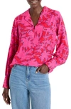 Nic + Zoe Clashy Petals Poet Blouse