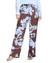 Nic + Zoe Nic+zoe Cloud Blossom Eliot Wide Leg Pants In Brown Multi
