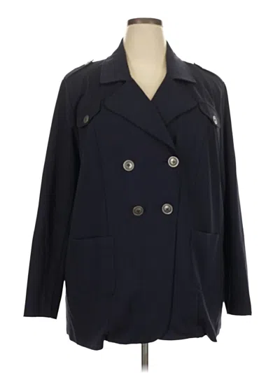Pre-owned Nic + Zoe Coat In Blue