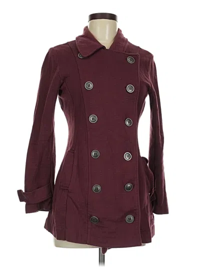 Pre-owned Nic + Zoe Coat In Burgundy