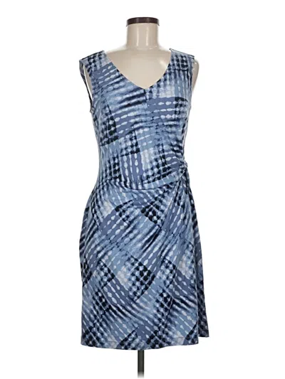 Pre-owned Nic + Zoe Cocktail Dress In Blue
