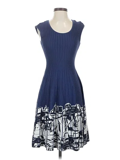 Pre-owned Nic + Zoe Cocktail Dress In Blue