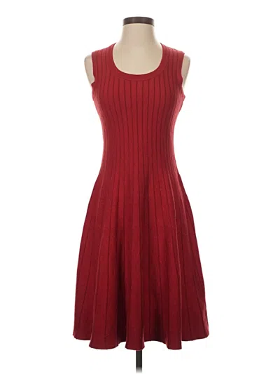 Pre-owned Nic + Zoe Cocktail Dress In Burgundy