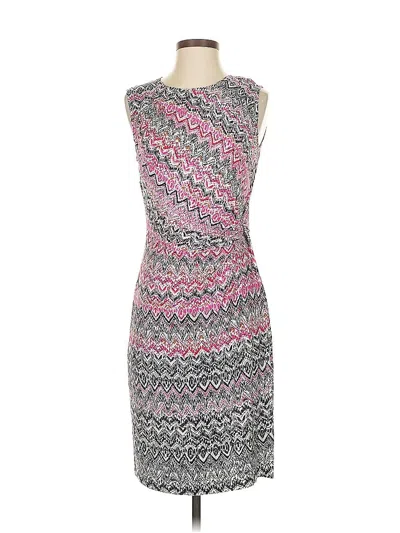 Pre-owned Nic + Zoe Cocktail Dress In Gray