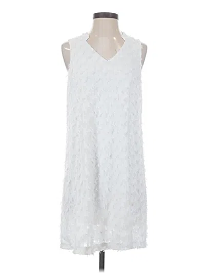 Pre-owned Nic + Zoe Cocktail Dress In White