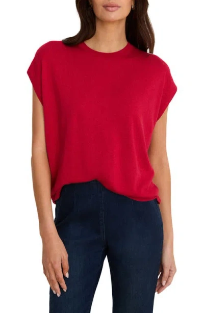 Nic + Zoe Nic+zoe Cocoon Sweater In Red