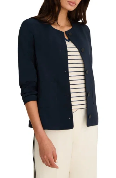 Nic + Zoe Nic+zoe Collarless Jacket In Black