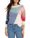 Nic + Zoe Color Crossing Sweater In Blue