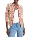 Nic + Zoe Color Weave Knit Jacket In Multi Color