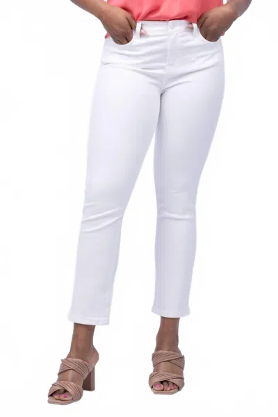 Nic + Zoe Colored Mid Rise Straight Jean In Paper White