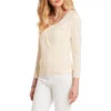 Nic + Zoe 4-way Convertible Three Quarter Sleeve Cardigan In Meringue