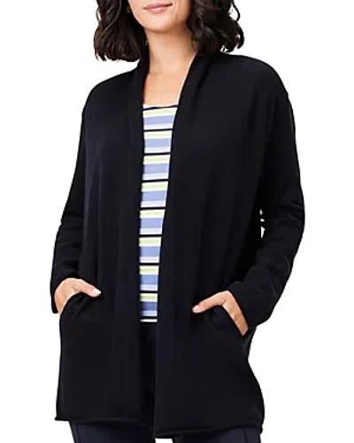 Nic + Zoe Nic+zoe Cool Down Open Front Cardigan In Black