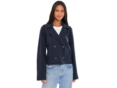 Nic + Zoe Cool Nights Knit Jacket Women's Jacket Dark Indigo: Lg, Cotton/nylon/polyester In Blue