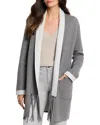 Nic + Zoe Cool Nights Reversible Fringe Jacket In Nickel In Nickel