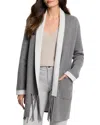 Nic + Zoe Cool Nights Reversible Fringe Jacket In Nickel