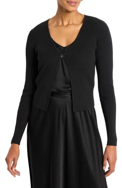 Nic + Zoe Nic+zoe Cool Nights Cardigan In Black