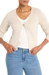 Nic + Zoe Nic+zoe Cool Nights Rib Cardigan In Canvas