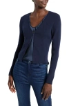 Nic + Zoe Nic+zoe Cool Nights Rib Cardigan In Dark Indigo