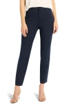 Nic + Zoe Nic+zoe Cotton Bi Stretch Copley Straight Leg Pants In Dark Indigo