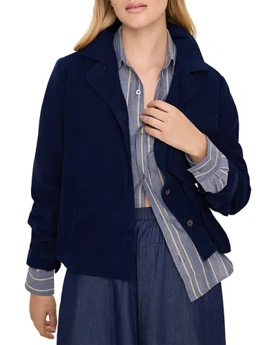 Nic + Zoe Nic+zoe Corduroy Shirt Jacket In Blue