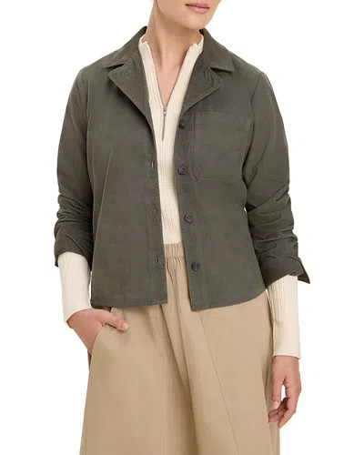 Nic + Zoe Nic+zoe Corduroy Shirt Jacket In Gray
