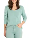 Nic + Zoe Cotton Cord Soft V-neck Sweater