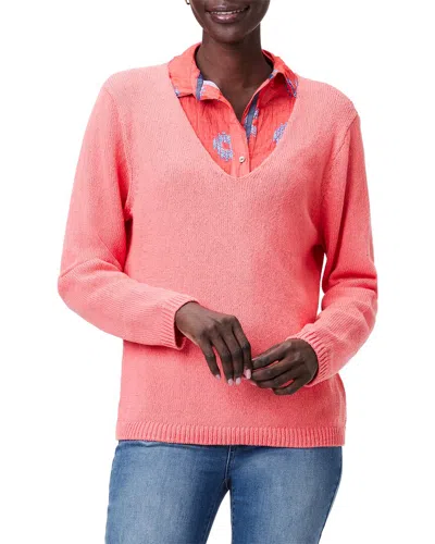 NIC + ZOE NIC+ZOE COTTON CORD SOFT V-NECK SWEATER