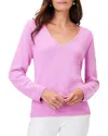 Nic + Zoe Cotton Cord Soft V Neck Sweater