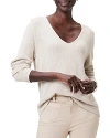 Nic + Zoe Nic+zoe Cotton Cord Soft V Neck Sweater In Chamois
