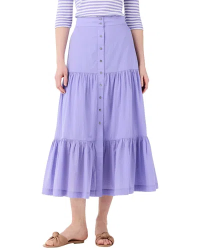 Nic + Zoe Nic+zoe Cotton Tiered Skirt In Purple